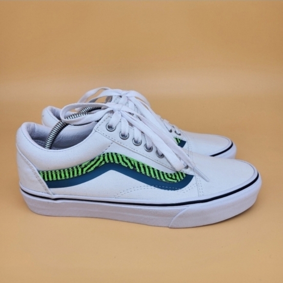 Vans Old Skool Wave White Multi Classic Women's Sneakers Shoes Size 9 - Picture 3 of 7